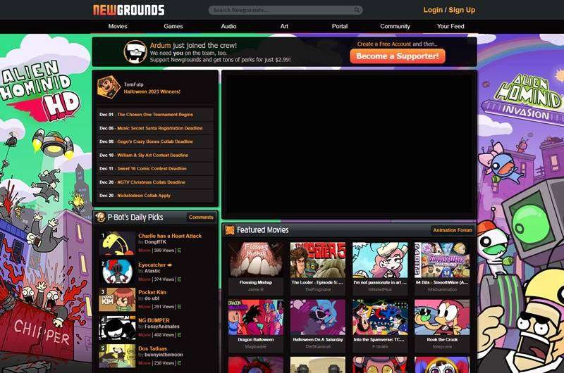 NewGround siti giochi porno