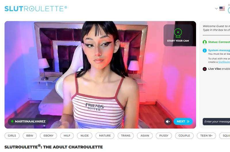 Slutroulette siti porno webcam