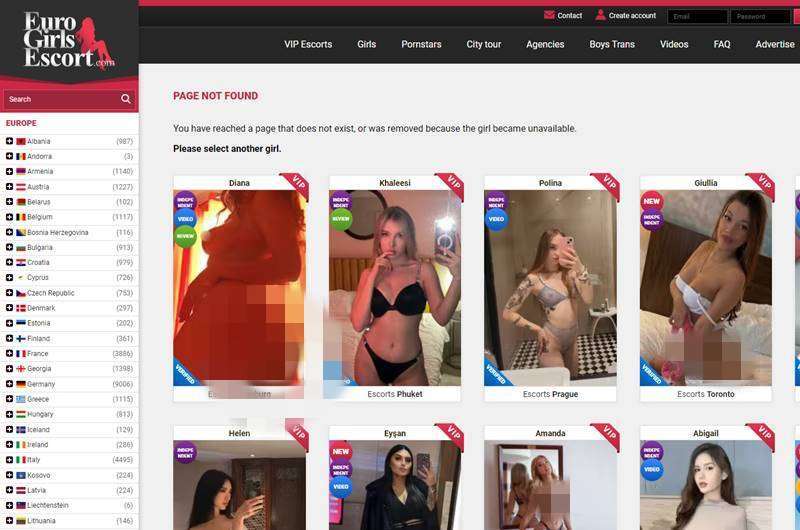 Copertina della recensione di Euro Girl Escort, sito riservato ai maggiorenni