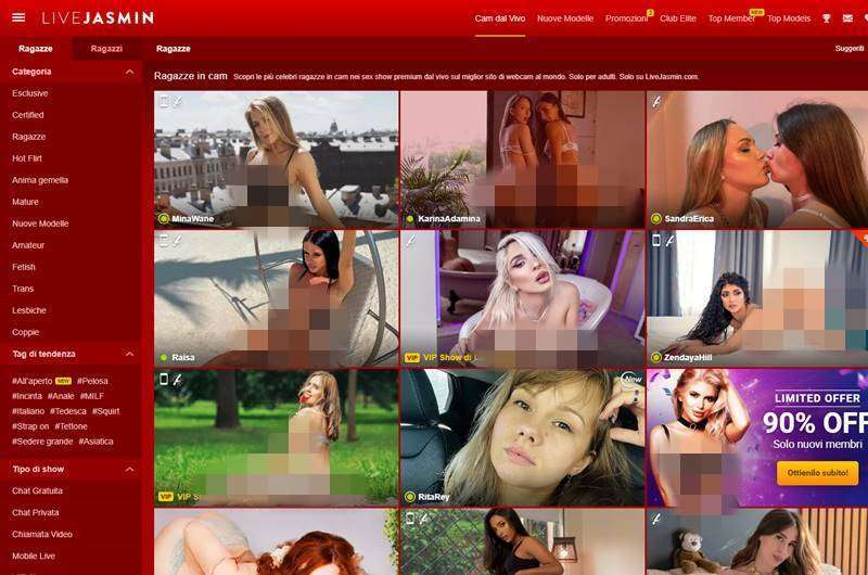 Copertina della recensione di LiveJasmin, sito riservato ai maggiorenni