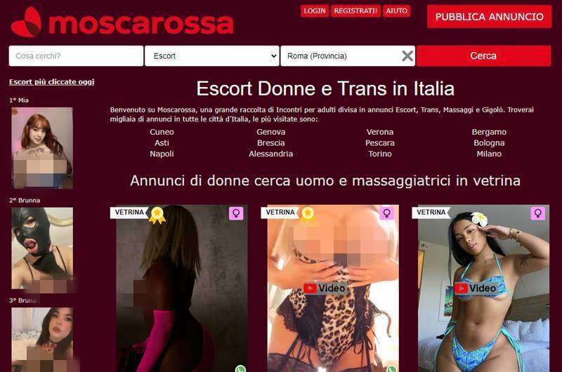 Copertina della recensione di Moscarossa, sito riservato ai maggiorenni
