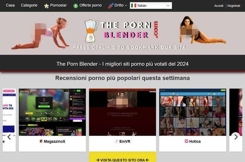 Copertina della recensione di The Porn Blender, sito riservato ai maggiorenni
