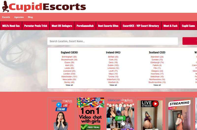 Copertina della recensione di Cupid Escorts, sito riservato ai maggiorenni