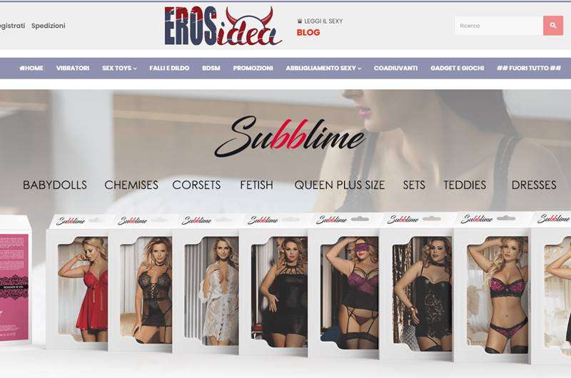 Copertina della recensione di Erosidea Sexy Shop, sito riservato ai maggiorenni