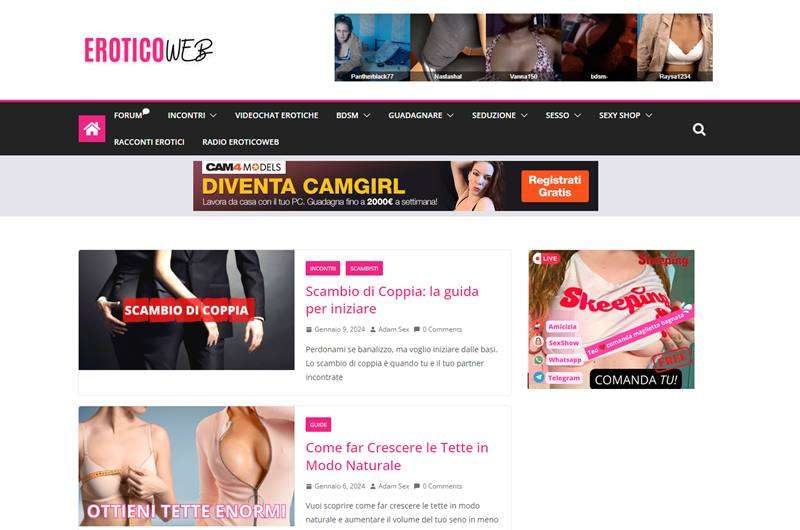 Copertina della recensione di Eroticoweb, sito riservato ai maggiorenni