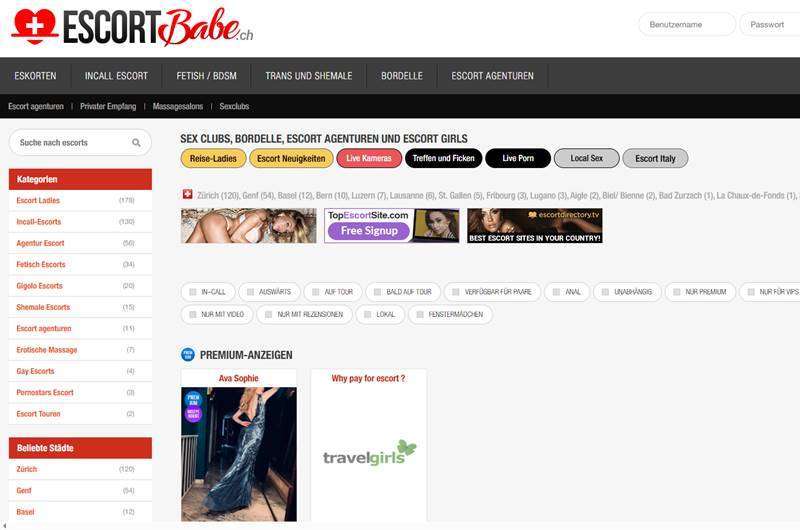 Copertina della recensione di Escort Babe Ch, sito riservato ai maggiorenni