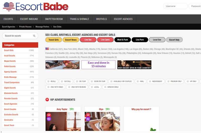 Copertina della recensione di Escort Babe, sito riservato ai maggiorenni