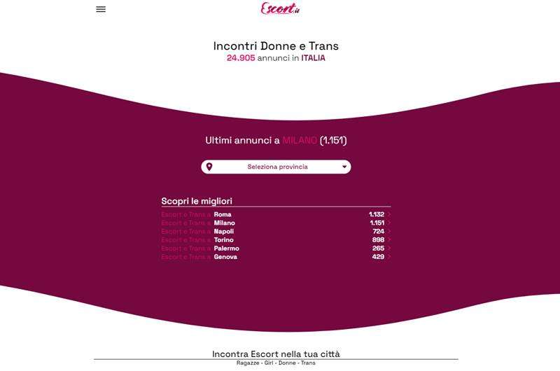 Copertina della recensione di Escort.it, sito riservato ai maggiorenni