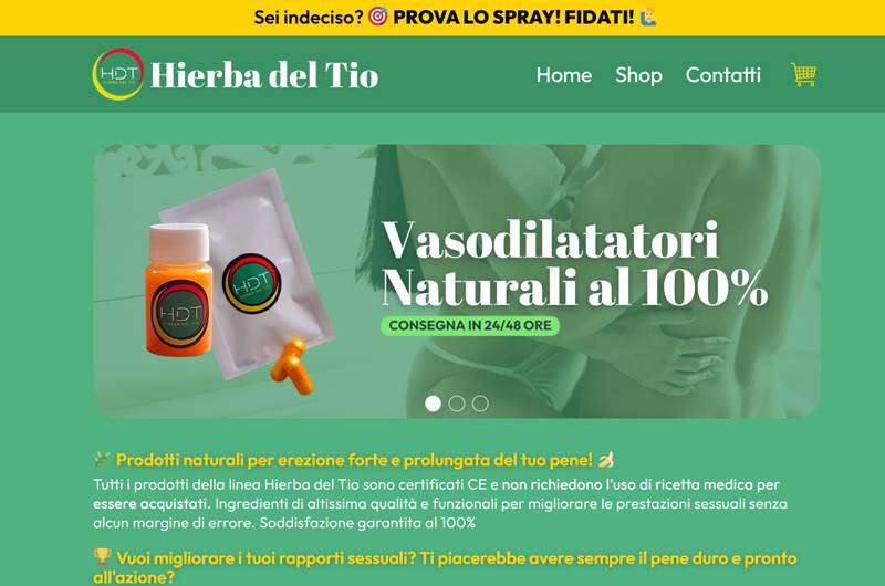 Copertina della recensione di Hierba del Tio, sito riservato ai maggiorenni