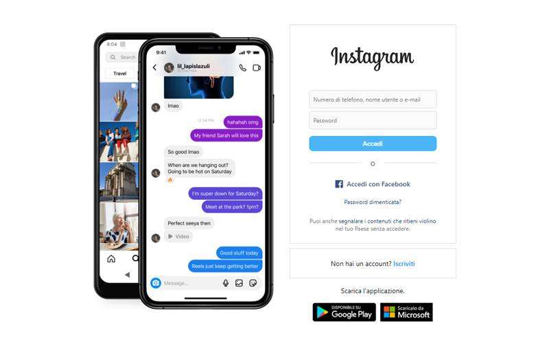 Copertina della recensione di Instagram, sito riservato ai maggiorenni