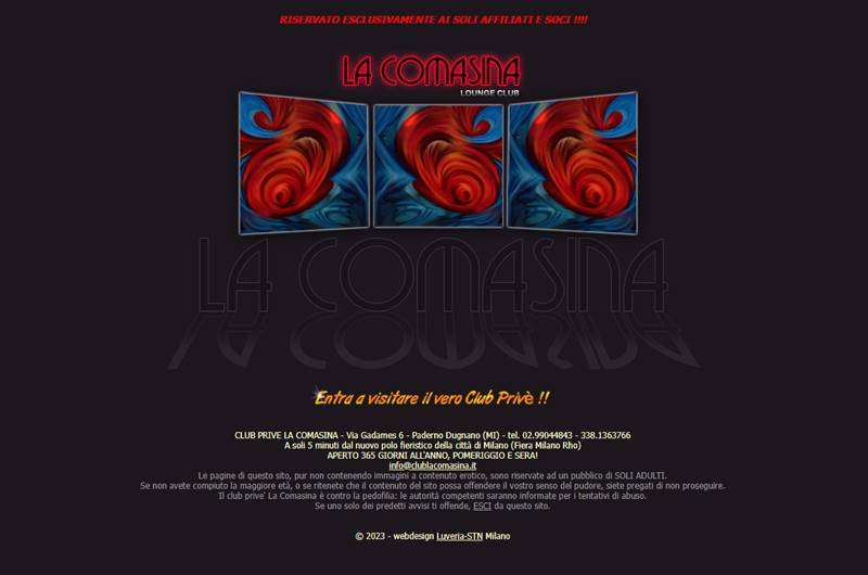 Copertina della recensione di Comasina Club, sito riservato ai maggiorenni