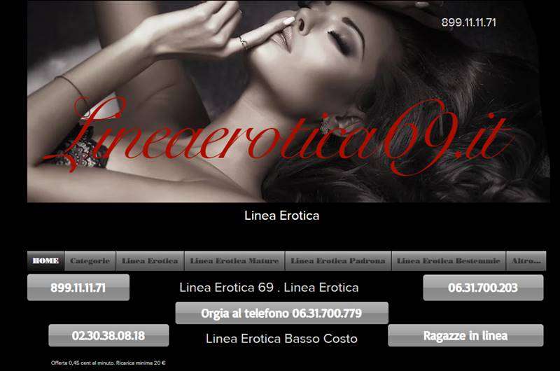 Copertina della recensione di Linea Erotica 69, sito riservato ai maggiorenni