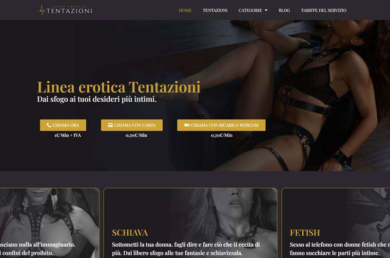 Copertina della recensione di Linea Erotica Tentazioni, sito riservato ai maggiorenni