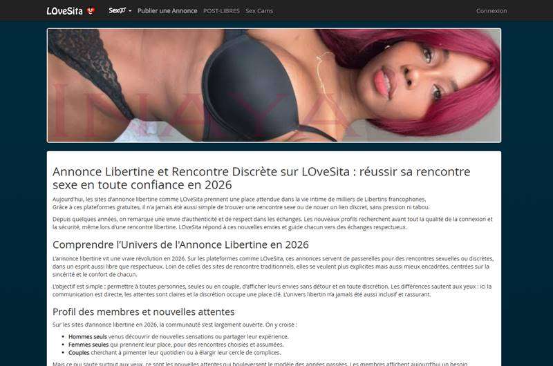 Copertina della recensione di Lovesita, sito riservato ai maggiorenni