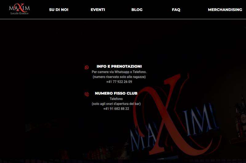 Copertina della recensione di Maxim Club, sito riservato ai maggiorenni