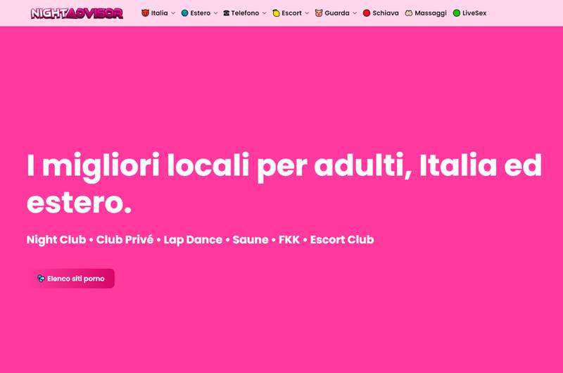 Copertina della recensione di Night Advisor, sito riservato ai maggiorenni