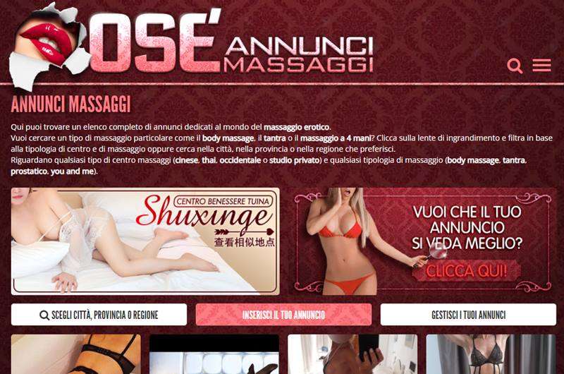 Copertina della recensione di Annunci Massaggi, sito riservato ai maggiorenni