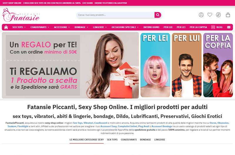 Copertina della recensione di Fantasie Piccanti, sito riservato ai maggiorenni