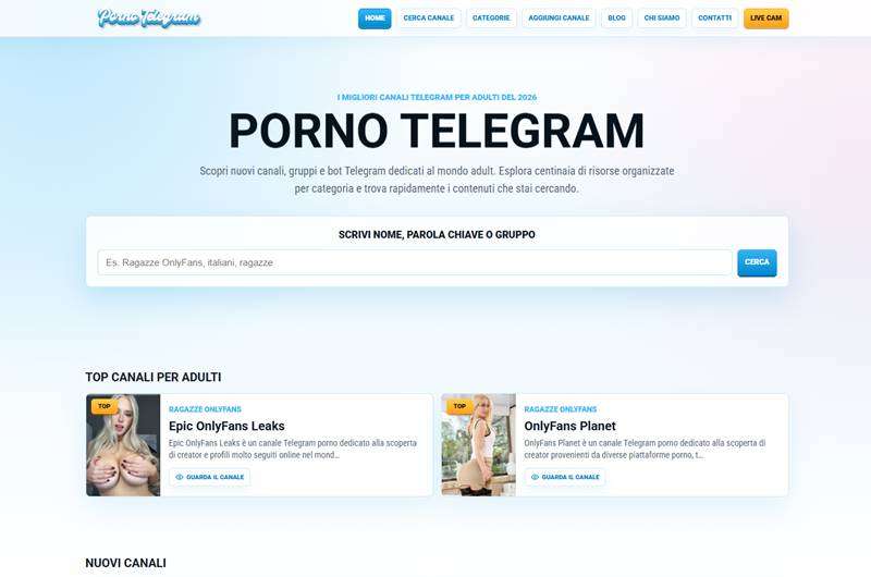 Copertina della recensione di Porno Telegram, sito riservato ai maggiorenni