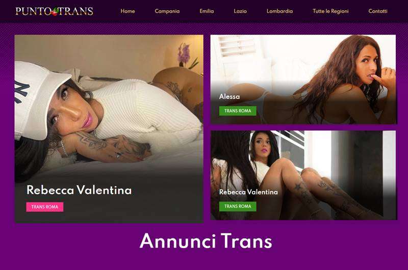 Copertina della recensione di Punto Trans, sito riservato ai maggiorenni