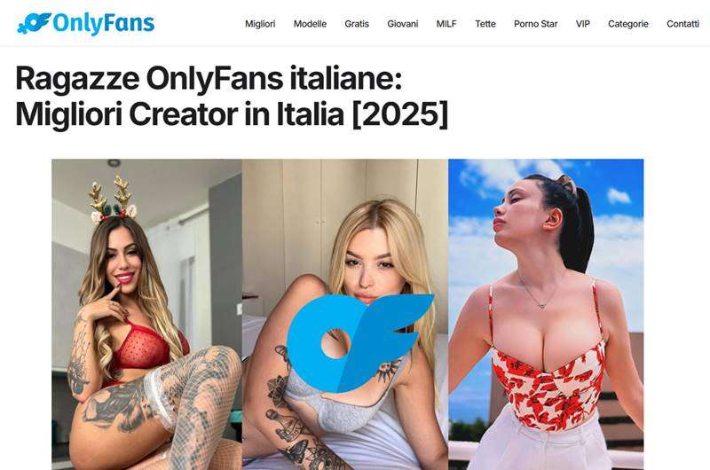 Copertina della recensione di RagazzeOnlyfans.it, sito riservato ai maggiorenni