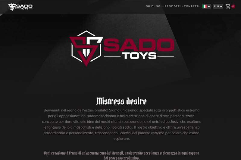 Copertina della recensione di Sado Toys, sito riservato ai maggiorenni