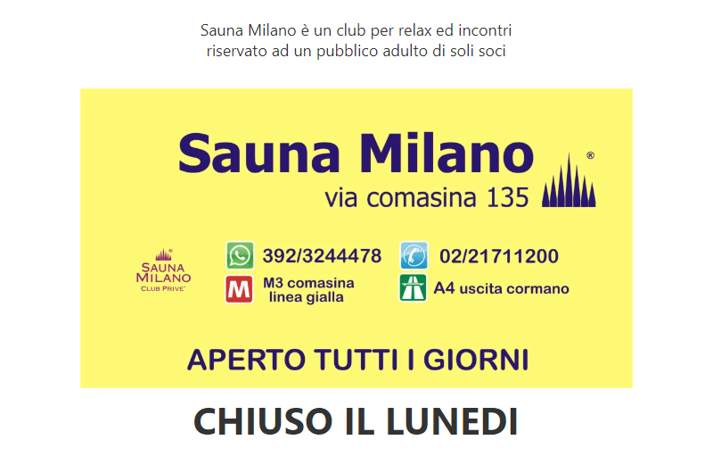 Copertina della recensione di Sauna Comasina, sito riservato ai maggiorenni