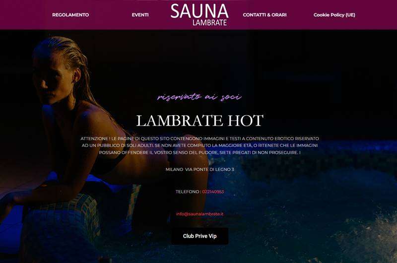 Copertina della recensione di Sauna Milano Lambrate, sito riservato ai maggiorenni