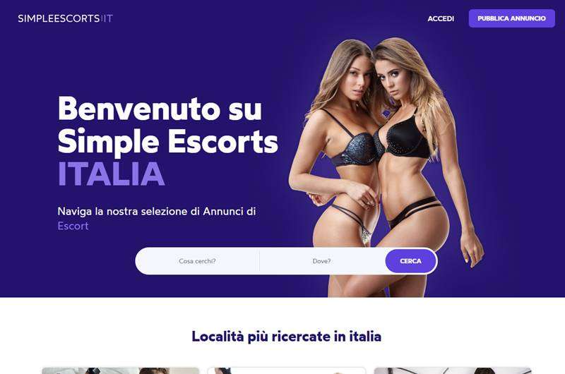 Copertina della recensione di Simple Escorts, sito riservato ai maggiorenni