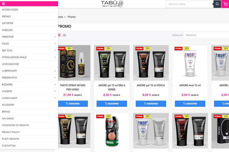 Copertina della recensione di Tabù Sexy Shop, sito riservato ai maggiorenni