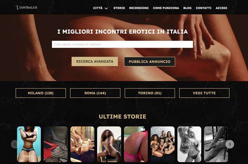 Copertina della recensione di TantraLux, sito riservato ai maggiorenni