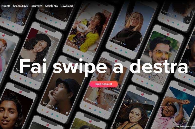 Copertina della recensione di Tinder, sito riservato ai maggiorenni
