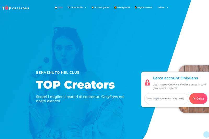 Copertina della recensione di Top Creators, sito riservato ai maggiorenni