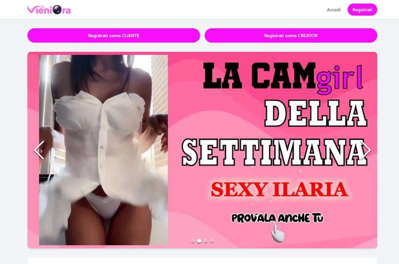 Copertina della recensione di VieniOra, sito riservato ai maggiorenni