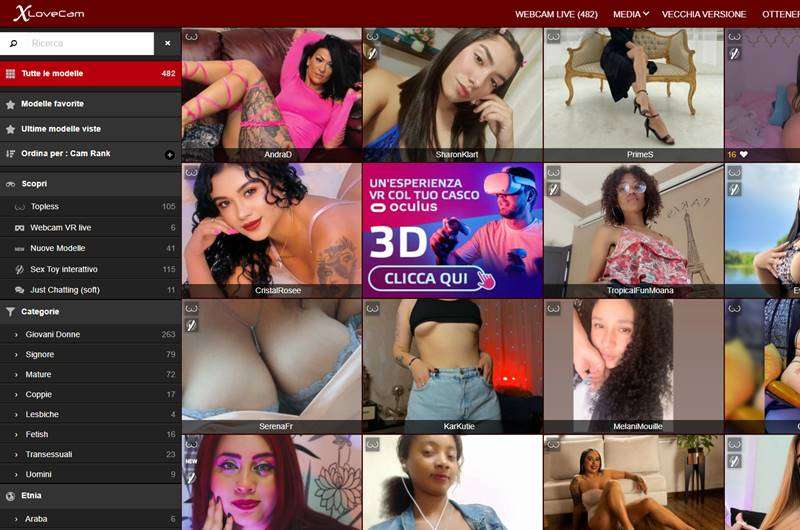 Copertina della recensione di xLoveCam, sito riservato ai maggiorenni
