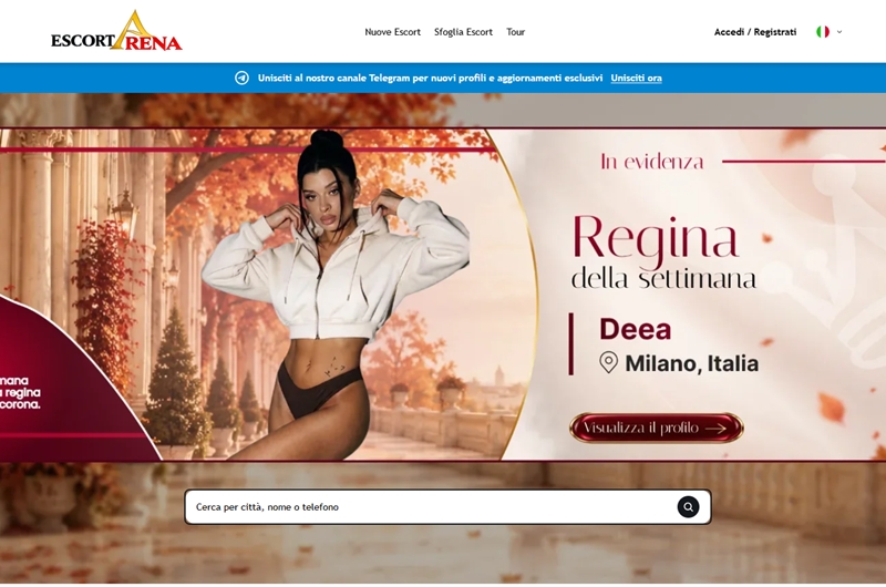 Copertina della recensione di Escort Arena, sito riservato ai maggiorenni
